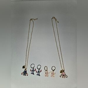 Cute Character Pendant Necklace Lot with Pink & Blue Accents